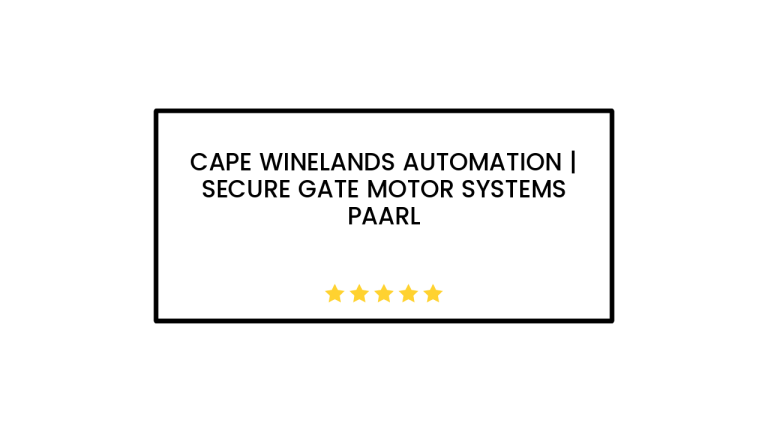 Cape Winelands Automation | Secure Gate Motor Systems Paarl