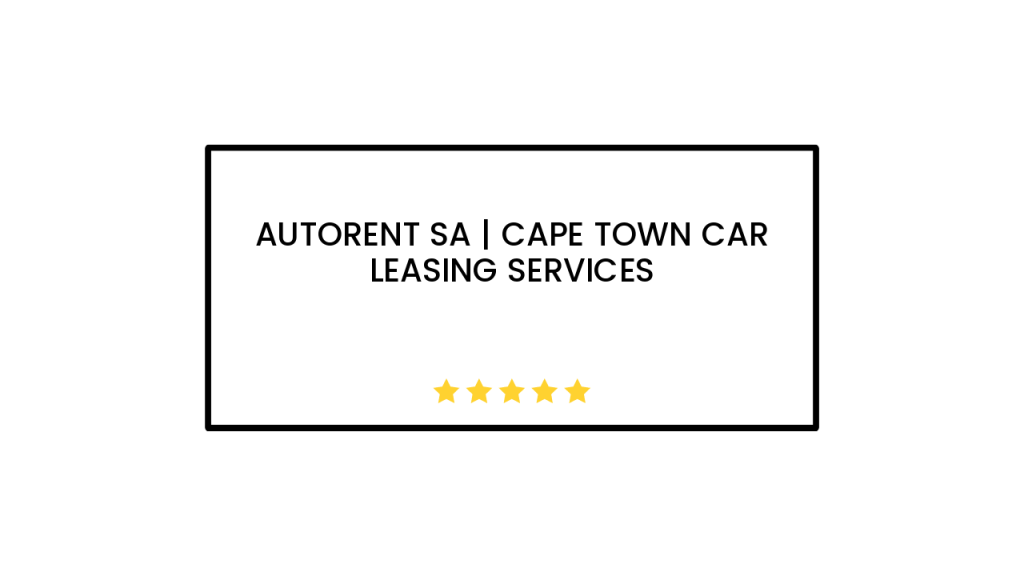 AutoRent SA | Cape Town car leasing services